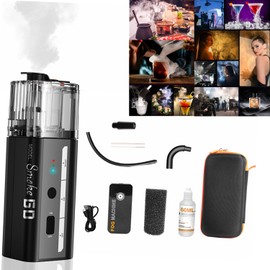 LENSGO Smoke Go Fog Machine - Portable Mini Smoke Machine with 3 Mist Modes, 25 Min Continuous Mist, Includes Remote Control & Accessories for Photo, Video & Stage Effects
