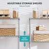 IZEUK 4-Tier Heavy Duty Steel Storage Shelves, Metal Shelf Wire
