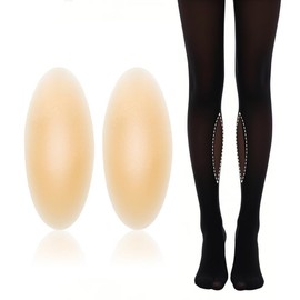 Joteisy Silicone Adhesive Calf Pads, Calf Corrector,Soft Invisible Shaping Calf Straight Leg Patches for Crooked or Thin Skinny Legs 1 Pair (Nude, Large)