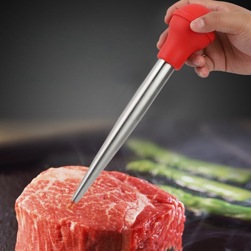Stainless Steel Turkey Tool Marinade Seasoning Injector Kitchen Flavour Syringe