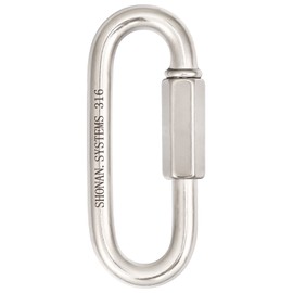 SHONAN 5" Chain Quick Link, Heavy Duty Marine Grade Screw Chain Link, Large Opening Chain Connector Chain Coupler, 2500 Lbs Capacity, 1 Pc