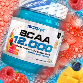 BCAA Powder - BCAA - BCAA 12,000-457 g - BCAA Drink - BCAA Amino Acids - BCAA Amino Acids Powder - Amino Acids Powder - Amino Acids BCAA (Fruit Punch)