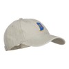 e4Hats.com Indiana State Flag Map Embroidered Washed Cap - Stone