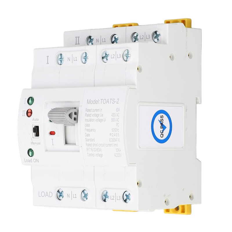 Dual Power Automatic Transfer Switch 4P 63A Emergency Generator Changeover