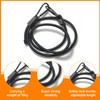 Alrens 4pcs Bungee Cords with Carabiner Clips 100CM/40Inch Short Bungee