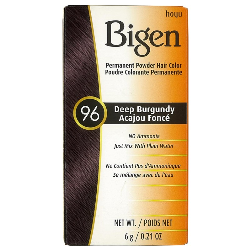 Bigen Permanent Powder Hair Color 96 Deep Burgundy 1 ea