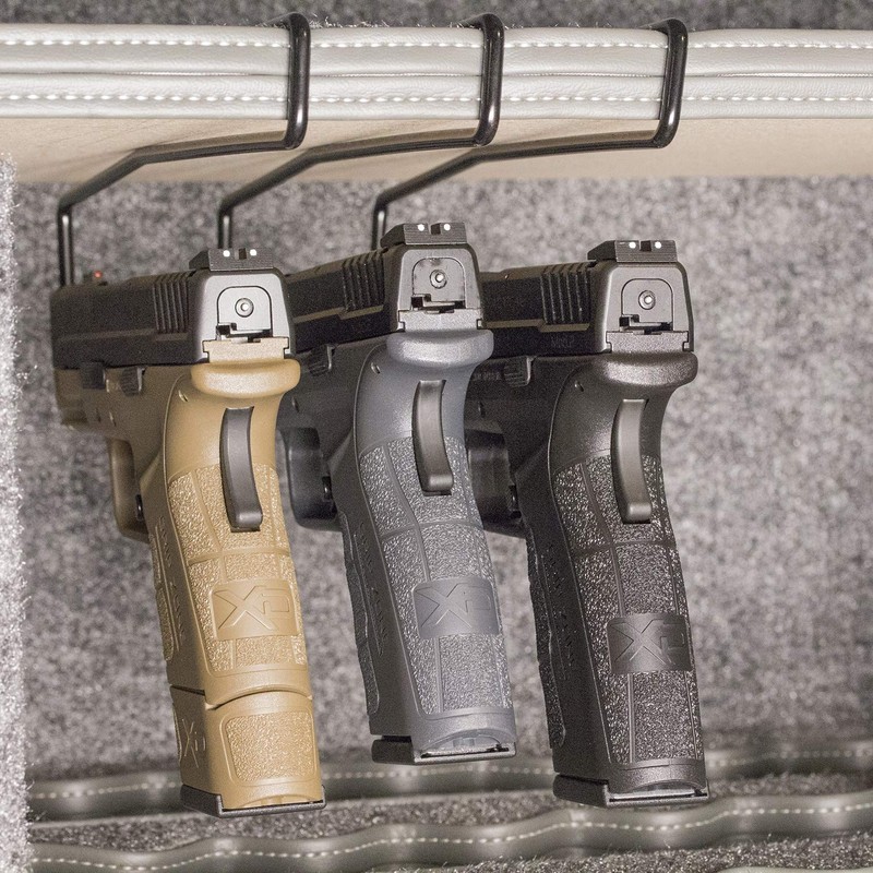 Hold Up Displays Pistol Hanger Gun Safe Shelf or Bookshelf