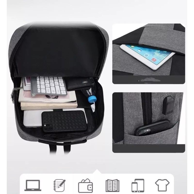 Yuqing Mochila Antirrobo Negocio Carga Usb Escolar Laptop Casual 3p