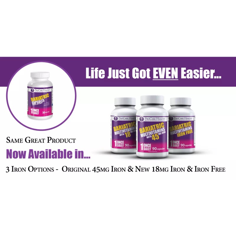 Procare Health Bariatric Multivitamin | Capsule | 45mg | 90