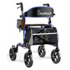 BlessReach Rollator Walkers for Seniors with Seat, Lightweight Walker, Blue