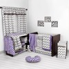 Bacati - Ikat Muslin 2 Pc Security Blankets (Grey/Purple)