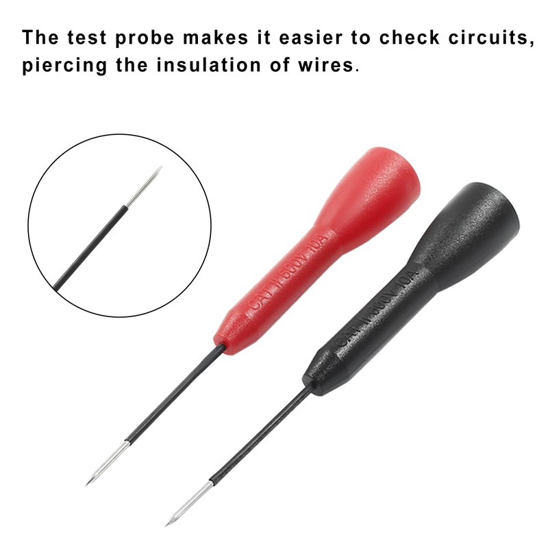 Litoexpe 6 Pieces 2mm Needle Test Probes, 600V/10A Non-Destructive Multimeter