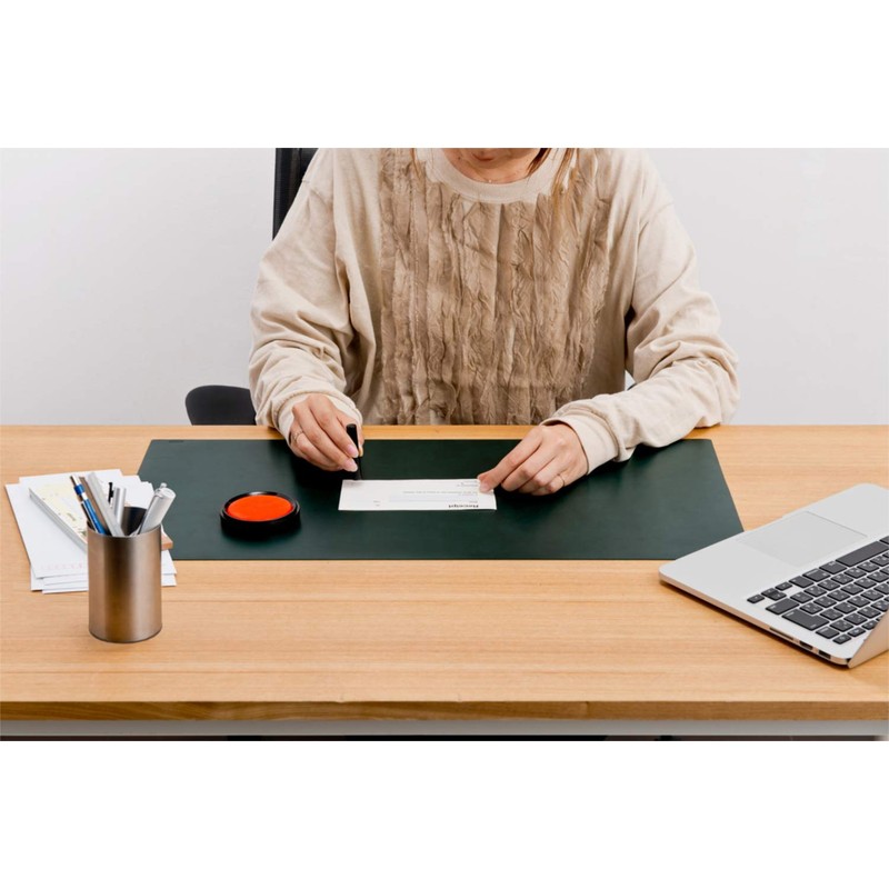 Miwax MX-6230-BK Desk Mat, Synthetic Leather, Black