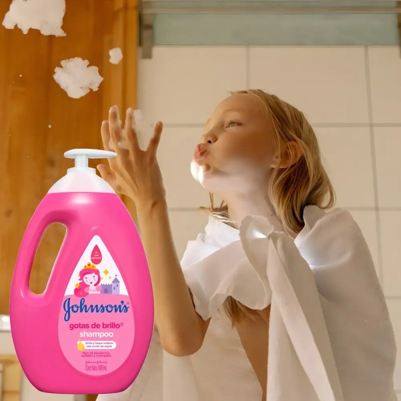 Shampoo Johnson's Baby Gotas De Brillo 1l