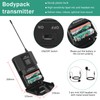 MicrocQueen Wireless Microphone System, 4-Channel UHF Professional Mic, Auto Pairing