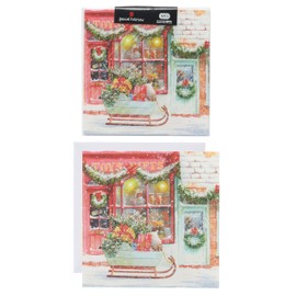 Sleigh and Presents Design - Multipack of 8 Charity Christmas Cards with Envelopes