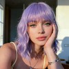 Short Wig with Bangs, Short Wavy Bob Wig for Cosplay