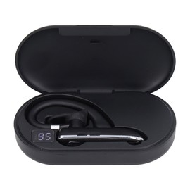Bluetooth Earpiece Noise Cancelling Hands Free Rotatable Single Ear Wireless Headset with Charging Case for Sports Work