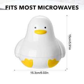 Microwave Egg Boiler Duck Shape 4 Egg Capacity Microwave Egg Cooker for Hard Boiled Eggs Egg Maker Under 9 minutes Medium and Hard Boiled Egg Cooker Rapid Egg Boiler Microwavable Egg Poacher