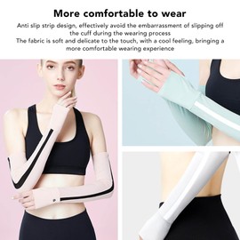 5 Pairs of Ice Silk UV Arm Warmers, Arm Warmers, Sun Protection, Breathable and Cooling Tattoo Cover for an Active Lifestyle