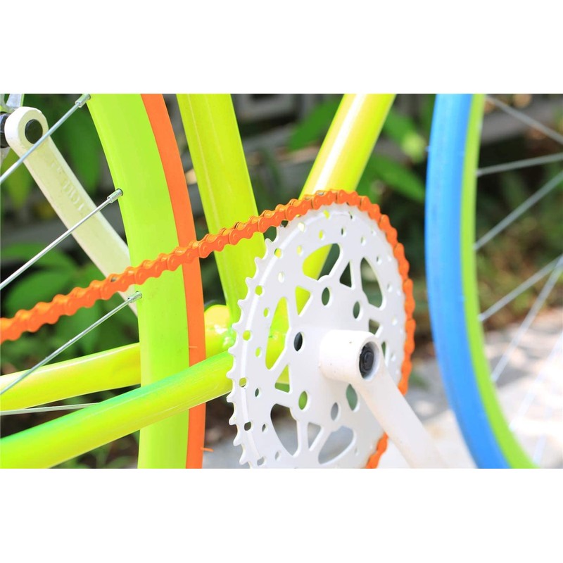 Bicycle Chain 1-Way 1/2 x 1/8 Inch, 122 Links (Orange)