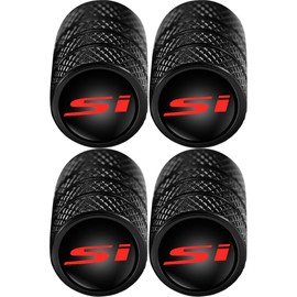 Aluminum Tire Stem Valve Caps, Universal Stem Cover Wheel Air caps Car Accessories for Honda Civic Si All Models