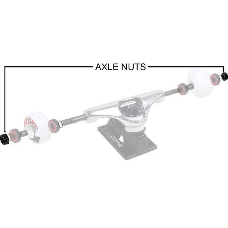 Axle Nuts Skateboard Axle Nuts 13 mm Pack of 4
