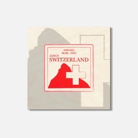 Unbranded Zurich Switzerland Europe Cross Travel 4'' X 4'' Square Wooden Coaster