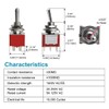 Heschen Miniature Toggle Switch MTS-202 ON-ON DPDT 6 Pin 2A
