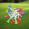 Bliceon 50pcs Golf Tees, Plastic Rubber Cushion Top Long Tees,
