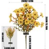 12 Plantas Artificiales con Flores para Decoración al Aire Libre