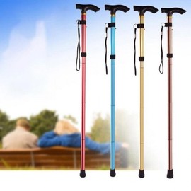 Climbing stick hiking cane equipment ultra-light T-shaped Blue