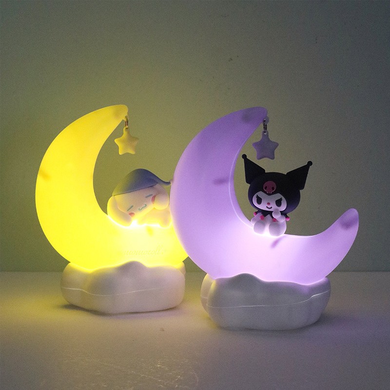 Cute Moonlight Night Lamp Sweet Dreams Crescent Moon LED Warm