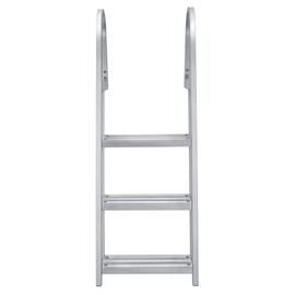 RecPro Marine Pontoon Boat Dock Heavy Duty Aluminum Removable Boarding Ladder (3-Step)