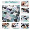 VEELIKE Teal Green Arabesque Backsplash Tile Peel and Stick Backsplash