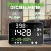 Decibel Meter,6-in-1 Digital Sound Meter with 12’’LCD Screen,Range 30-130dB,Rechargeable Noise