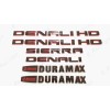 Auto 6PCS 11-19 Gloss Black Red GMC Sierra Denali Duramax