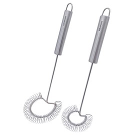 2pcsSet Egg Beater Stainless Steel Spring Egg Whisk, Kitchen Milk Egg Beater Whisking,Beating,Magic Hand Held Sauce Stirrer Frother…
