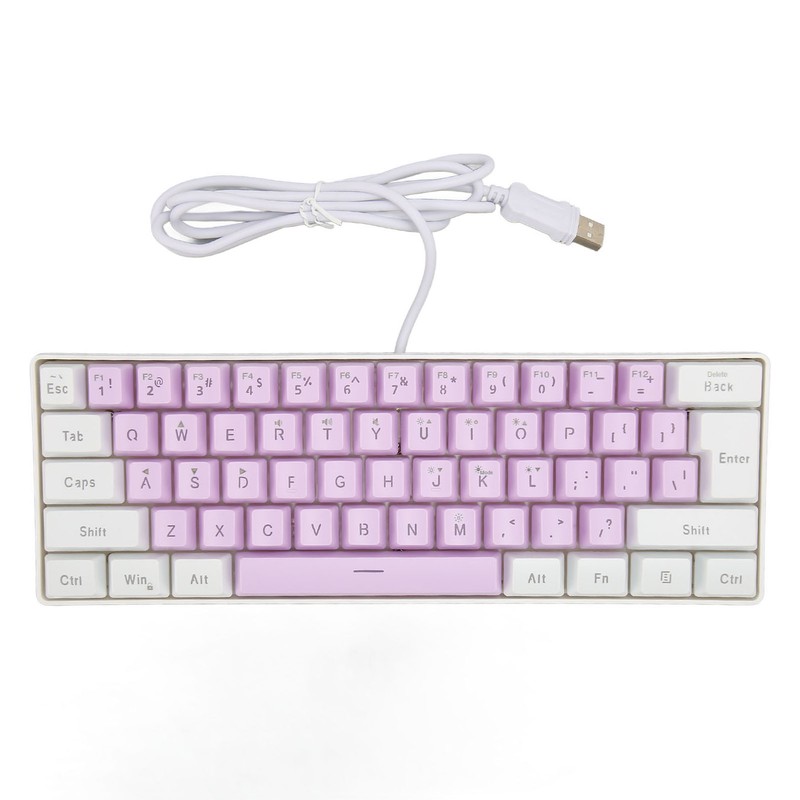 Gaming Keyboard USB 61 Keys RGB Backlit Ergonomic Contrast Color