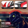 Giilayky Reflective Motorcycle Helmet Mohawk Spikes Rubber Camber Saw with