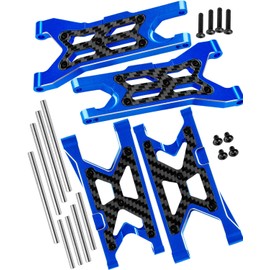 hopsupRC RC Carbon Fibre Front Rear Suspension Arms for 1/10 Senton/Granite/Vorteks 3S Blx & Mega 550 RC Car.Navy Blue