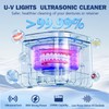 Ultrasonic Retainer Cleaner, Sonic Dental Cleaning U-V Machine for Dentures,