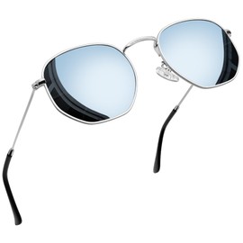 Joopin Sunglasses, Men's, Women's, Polarized Driving, UV Protection, UV Protection, Ultra Lightweight, Fishing, Cycling, Sports, Climbing Sunglasses, silver/silver