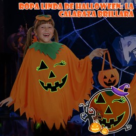 Disfraz Halloween Niños,3 PCS con Diadema y Calabaza Bolsa,Disfraces de Halloween con Diadema y Calabaza Bolsa, para Mujer y Hombre,Cosplay de la,Disfraz Niña Halloween