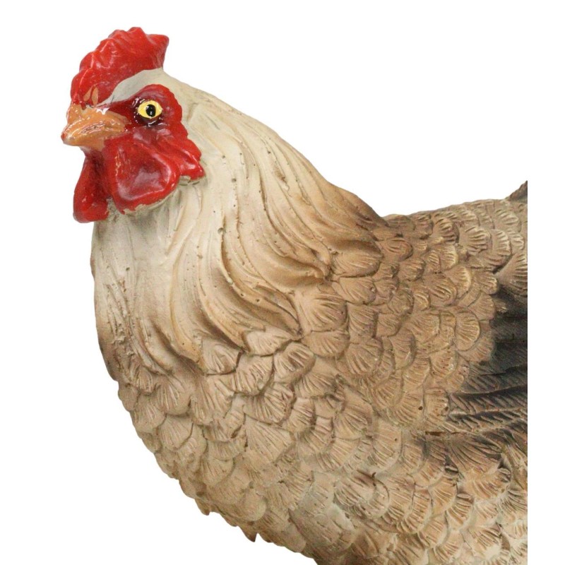 Rustic Western Country Farm Light Brown Chicken Hen Figurine 4.5"