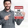 No Public Use of This Dumpster, Violators Will Be Prosecuted
