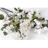 IPOPU White Bougainvillea Artificial Flowers 30.31 in 4 PCS Silk