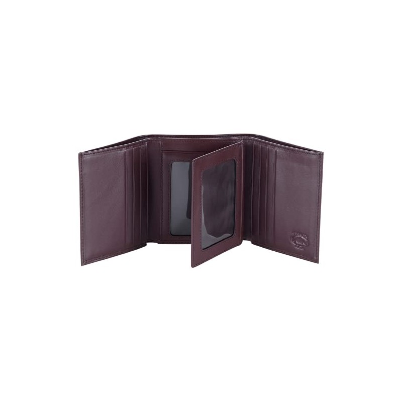 Stealth Mode Cartera RFID de Cuero Para Hombre, Triple Pliegue,
