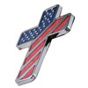 3D Christian Cross Car Emblem - American Flag Patriotic Jesus