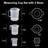 Plastic Measuring Jugs, Multi Function Measuring Jugs Set Heat-Resistant Clear